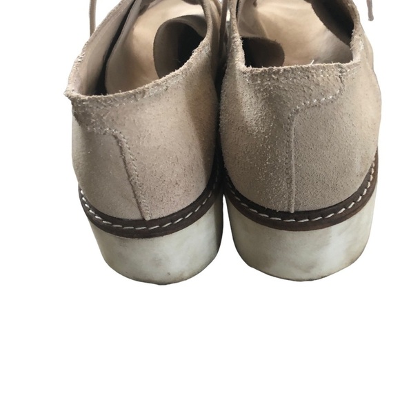 Zara Basic Collection Suede Lace Up Platform Shoes 39/8 - Picture 7 of 7